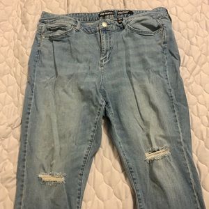 Light wash ripped jeans